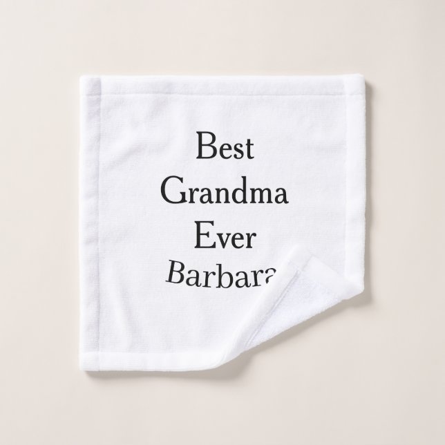 Meilleure grand-mère jamais nom date simple fête d (Gant de toilette)