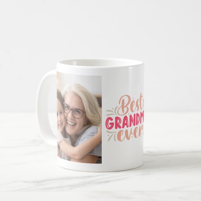 Meilleure grand-mère Jamais Photo Café Mug (Devant gauche)