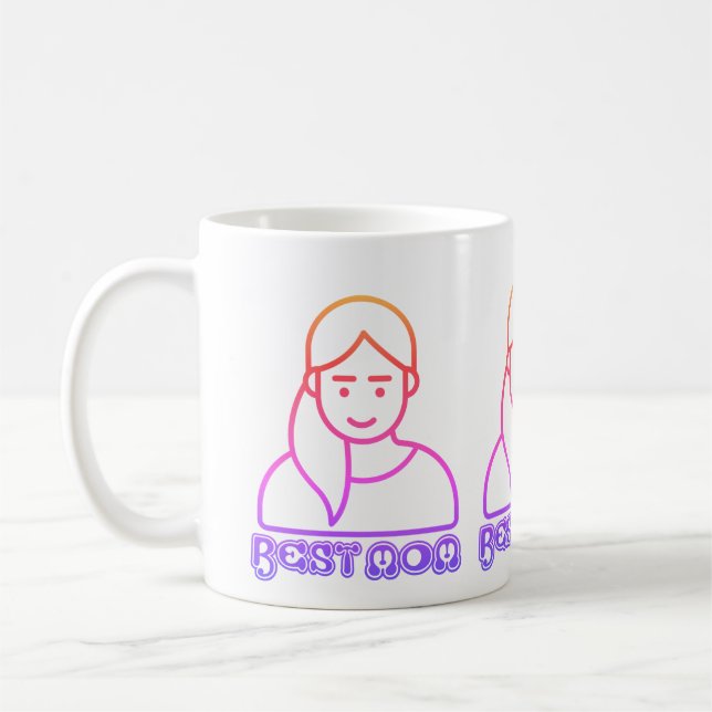 Meilleure illustration maman Mug (Gauche)