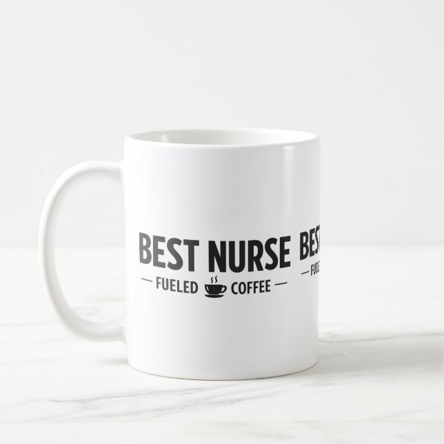 Meilleure infirmière alimentée par un mug à café (Gauche)