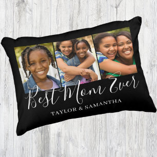 Meilleure maman 3 Photo Collage Coussin Accent