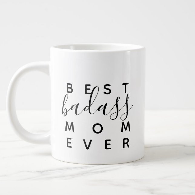 Meilleure Maman Badassée Drôle Tasse à Café (Gauche)