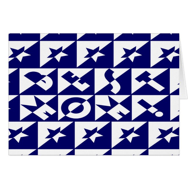 Meilleure maman bleue avec Motif blanc et carte St (Devant horizontal)