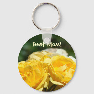 Meilleure Maman ! cadeaux porte-clés Rose Jaune Fl