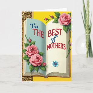 Meilleure maman carte cadeau à livre ouvert