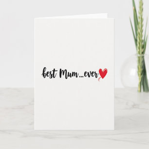 Meilleure Maman Carte d'Art avec Cœur
