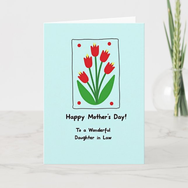 Meilleure Maman Carte de Cadre Botanique (Devant)