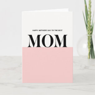 Meilleure Maman Carte de Type Élégant