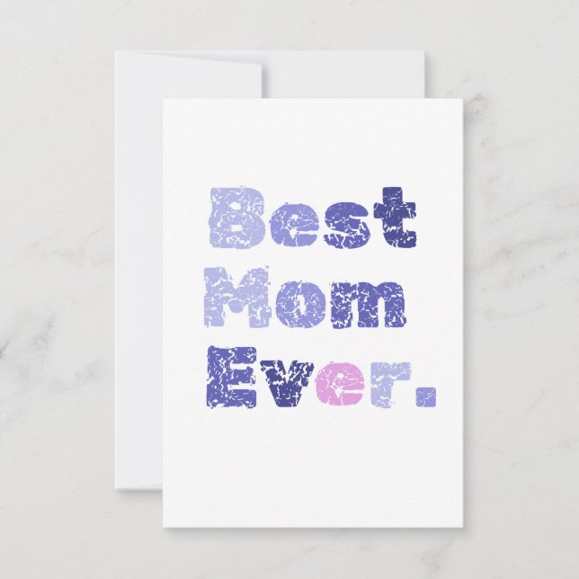 Meilleure Maman Carte de Vœux Plate pour la Fête d (Devant)