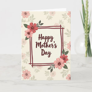 Meilleure Maman Carte Fleur Esquissee