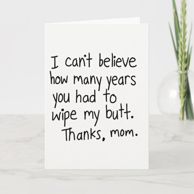 Meilleure Maman Carte Lettrée à la Main (Devant)