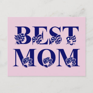 Meilleure Maman Carte Postale avec Texte Drapeau U