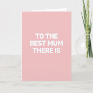 Meilleure Maman Carte Rose Pâle