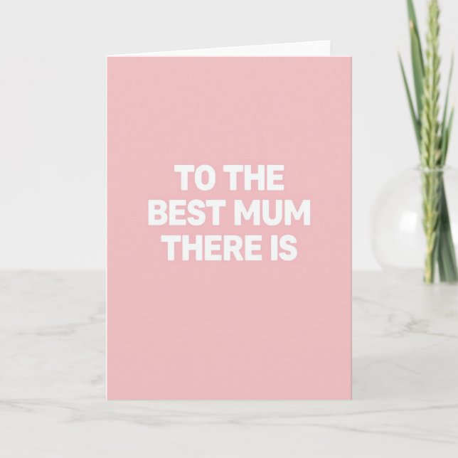 Meilleure Maman Carte Rose Pâle (Devant)