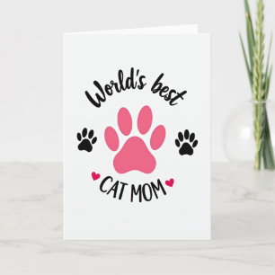 Meilleure Maman Chien Empreinte de Patte Carte