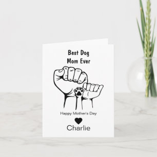 Meilleure maman chien jamais bosse la carte de la