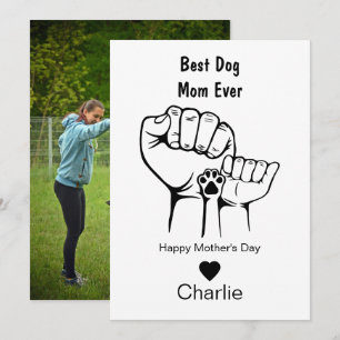 Meilleure maman chien jamais bosse la carte de la