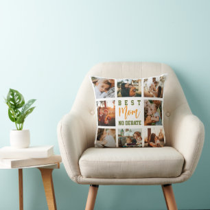 Meilleure Maman Collage Tendance Douce Oreiller Mi