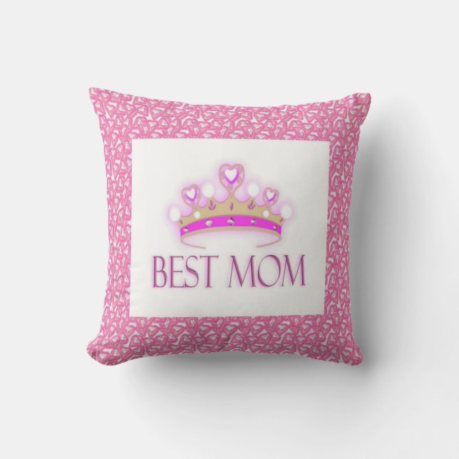 Meilleure maman Coussin de mojo américain Couronne (Recto)