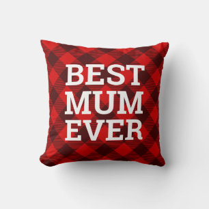 Meilleure Maman Coussin Décoratif Écarlate à Carre