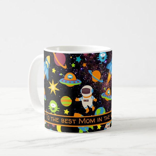 Meilleure maman dans l'univers entier Mug café noi (Devant gauche)