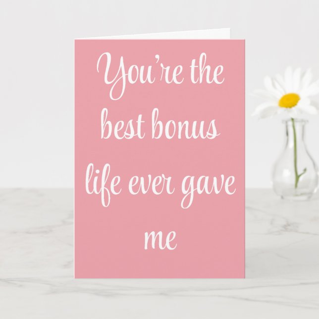 Meilleure Maman de Bonus Citation d'Amour Carte Si (Petite plante)