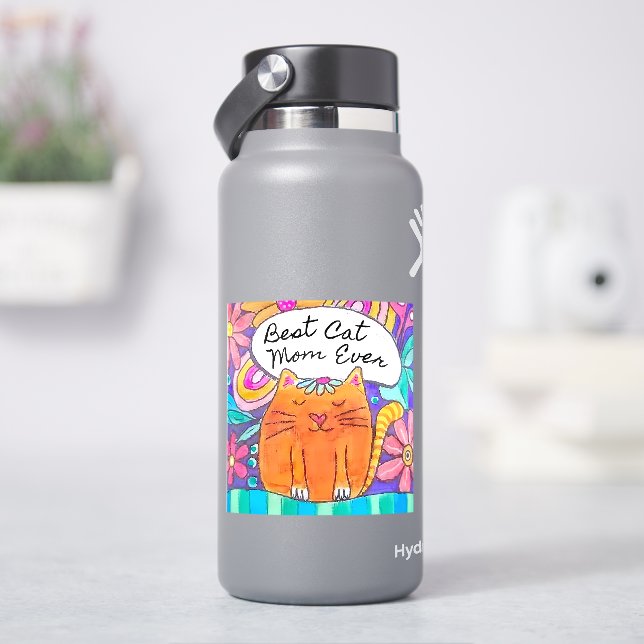 Meilleure Maman de Chat Autocollant de Cadeau pour (HydroFlask)