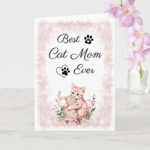 Meilleure Maman de Chat   Carte pour Amoureux de C