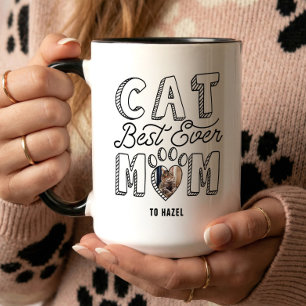 Meilleure Maman de Chat Mug avec Photo de Animal d