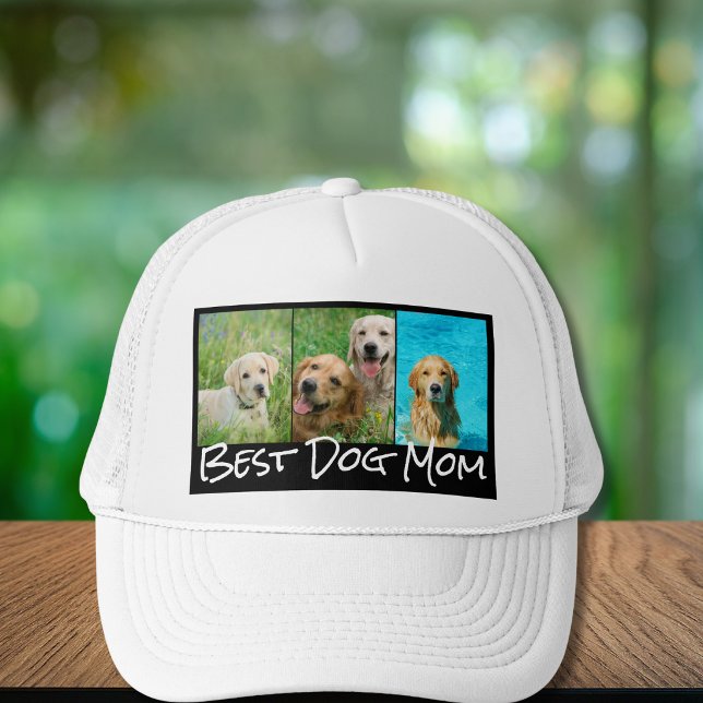Meilleure maman de chien 3 Photo Collage Casquette (Créateur téléchargé)
