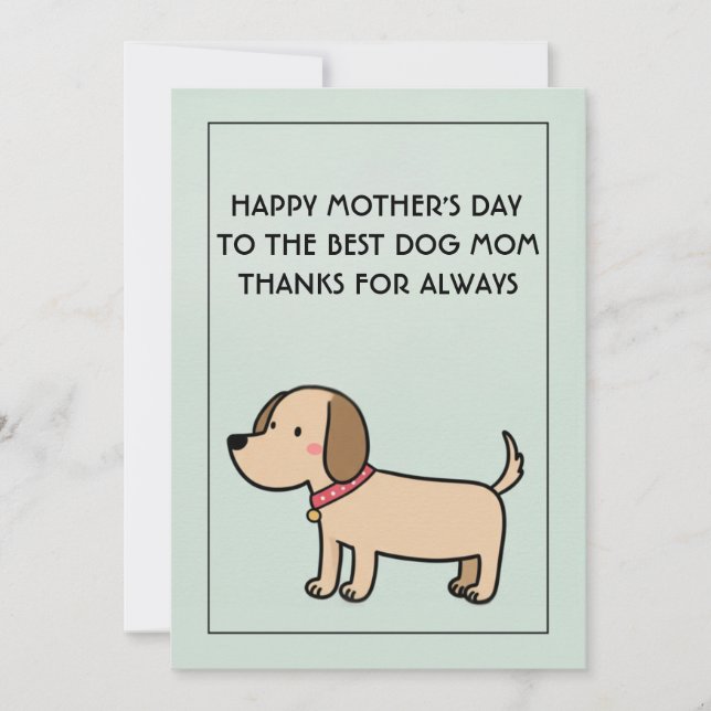 Meilleure Maman de Chien Carte d'Anniversaire Fête (Devant)