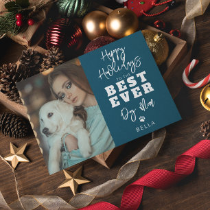 Meilleure Maman de Chien Carte de vacances photo