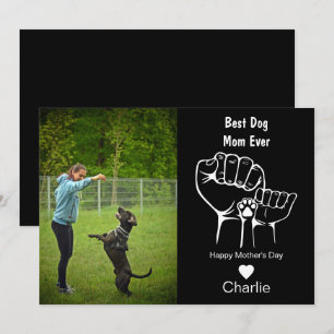 Meilleure maman de chien jamais fist bump carte de
