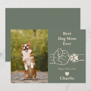 Meilleure maman de chien jamais fist bump carte de