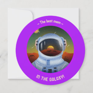 Meilleure Maman de la Galaxie Carte Circulaire – F