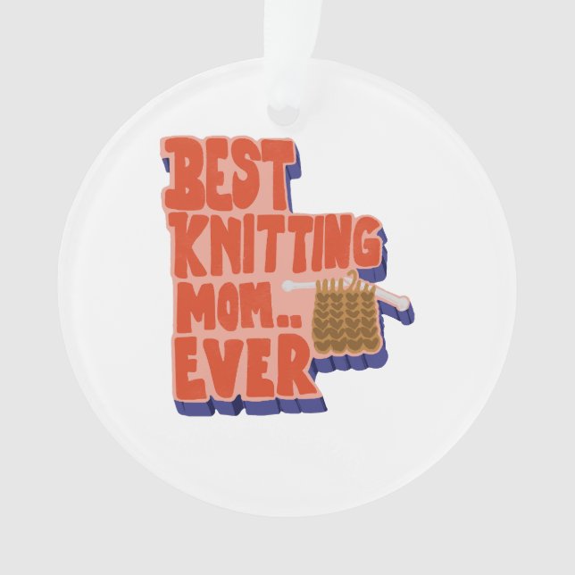 Meilleure Maman de Tricot Ever Rétro Typographie V (devant)