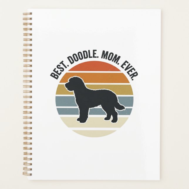 Meilleure maman Doodle vintage pour chiens design_ (Devant)