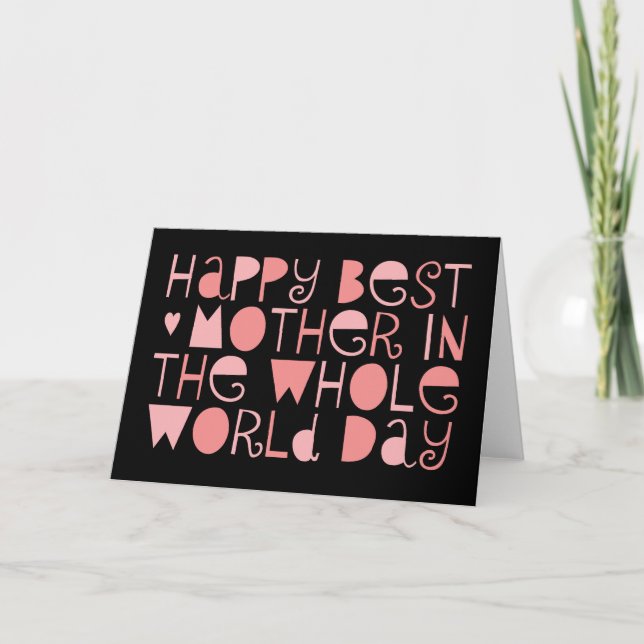 Meilleure maman du monde Bonne carte mère (Devant)