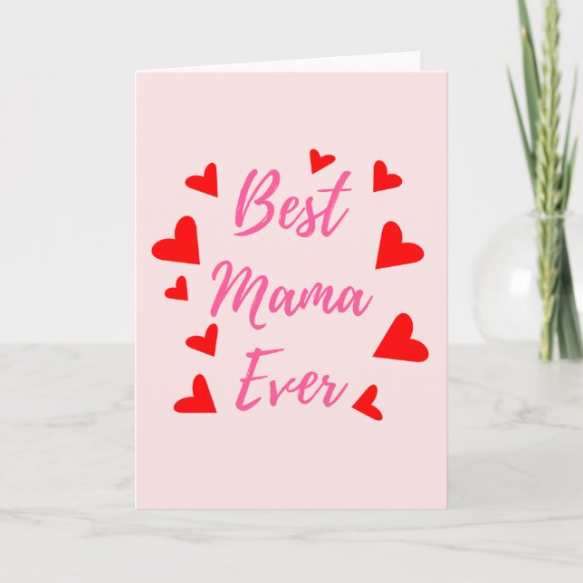 Meilleure Maman du Monde - Carte de la Fête des Mè (Devant)