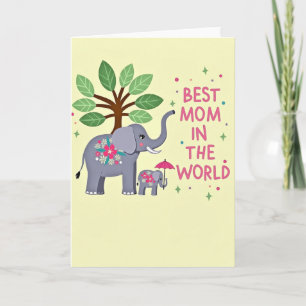 Meilleure Maman du Monde Carte Fleurie