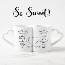 Meilleure maman et papa jamais Tasse à café noir e