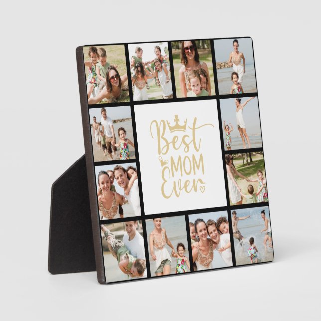 Meilleure maman Ever 12 Photo Collage Plaque (Recto)