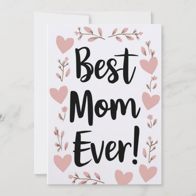 Meilleure Maman Ever, carte cadeau de jour pour le (Devant)
