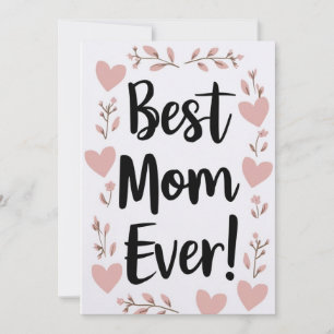Meilleure Maman Ever, carte cadeau de jour pour le