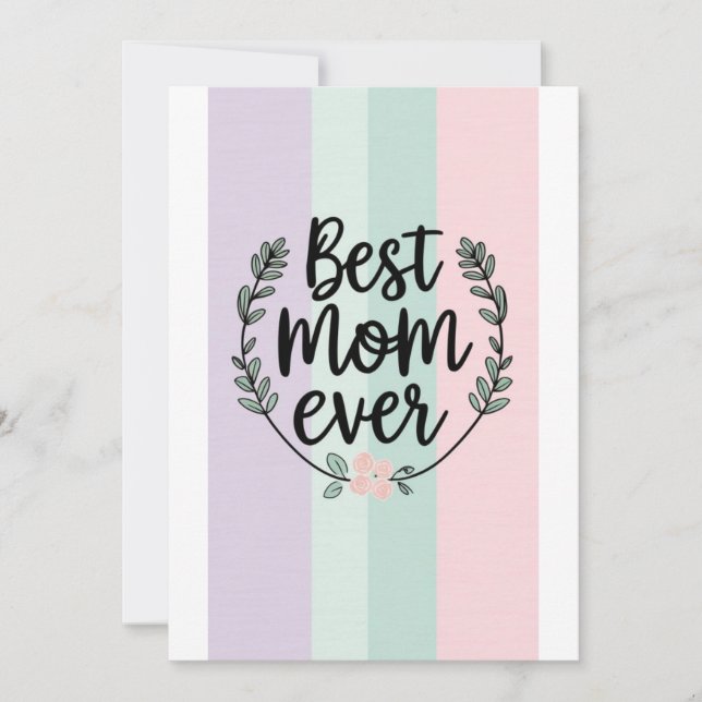 Meilleure Maman Ever, carte cadeau de jour pour le (Devant)