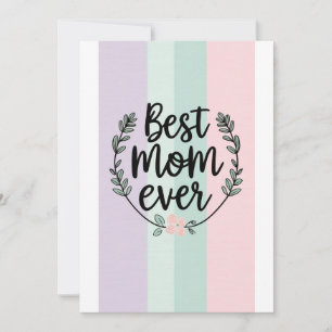 Meilleure Maman Ever, carte cadeau de jour pour le