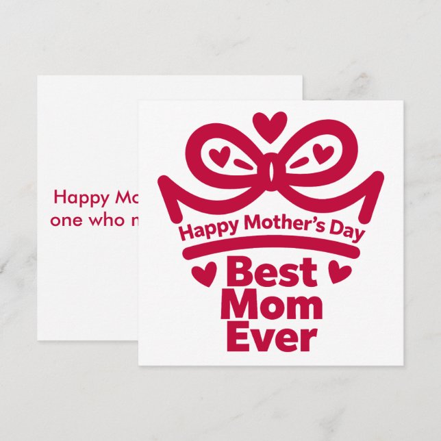 Meilleure Maman Ever – Conception de Cadeau de Fêt (Devant / Derrière)