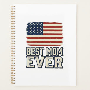 Meilleure Maman Ever Vintage American Flag Concept