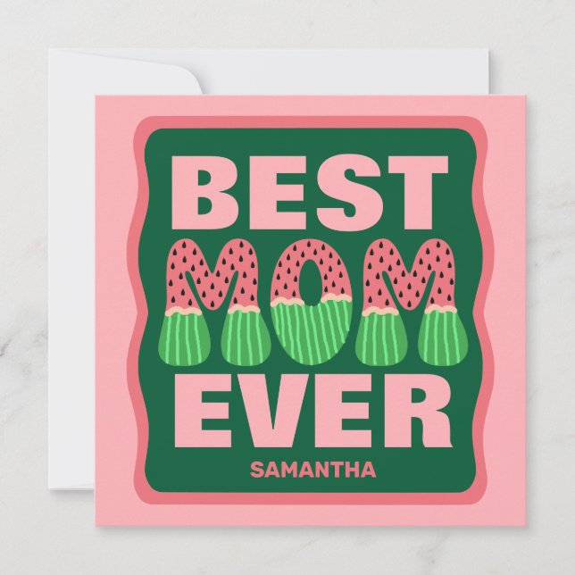 Meilleure maman Ever Watermelon Carte Fête des Mèr (Devant)