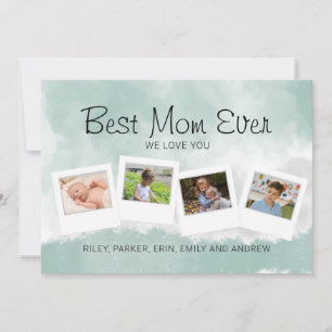 Meilleure Maman Famille Photo Carte de Fête des Mè
